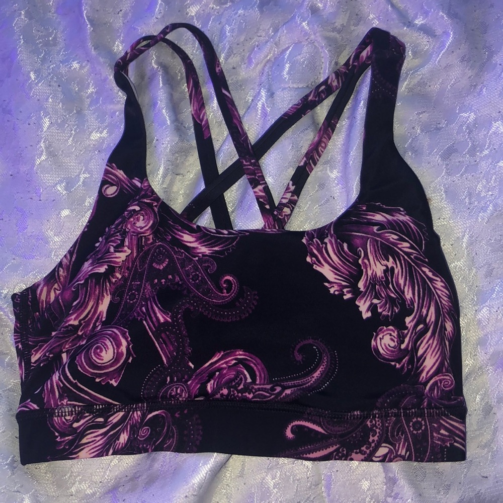 Black and Purple sports bra size S